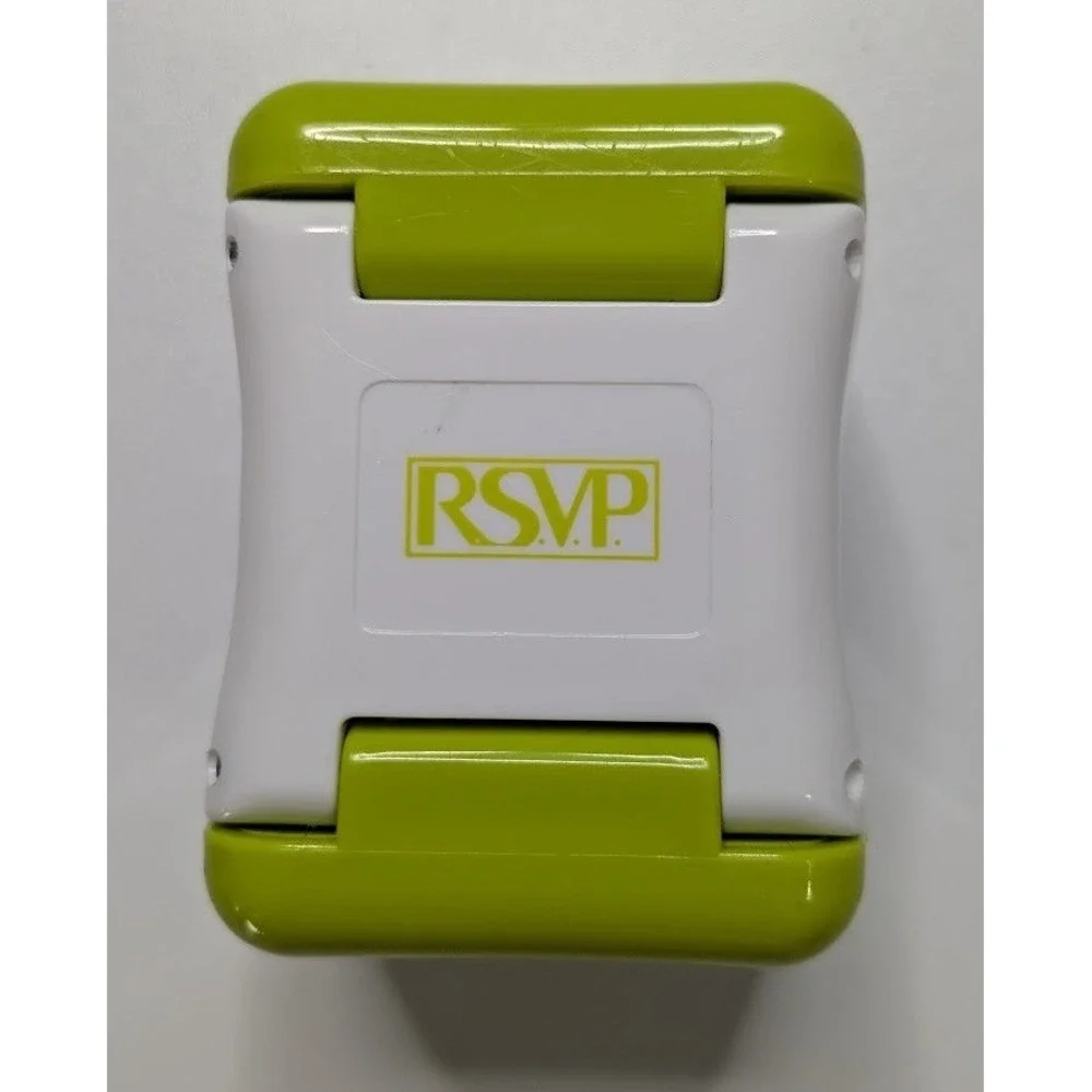 RSVP Garlic Chopper Green Small Manual Rolling Mincer